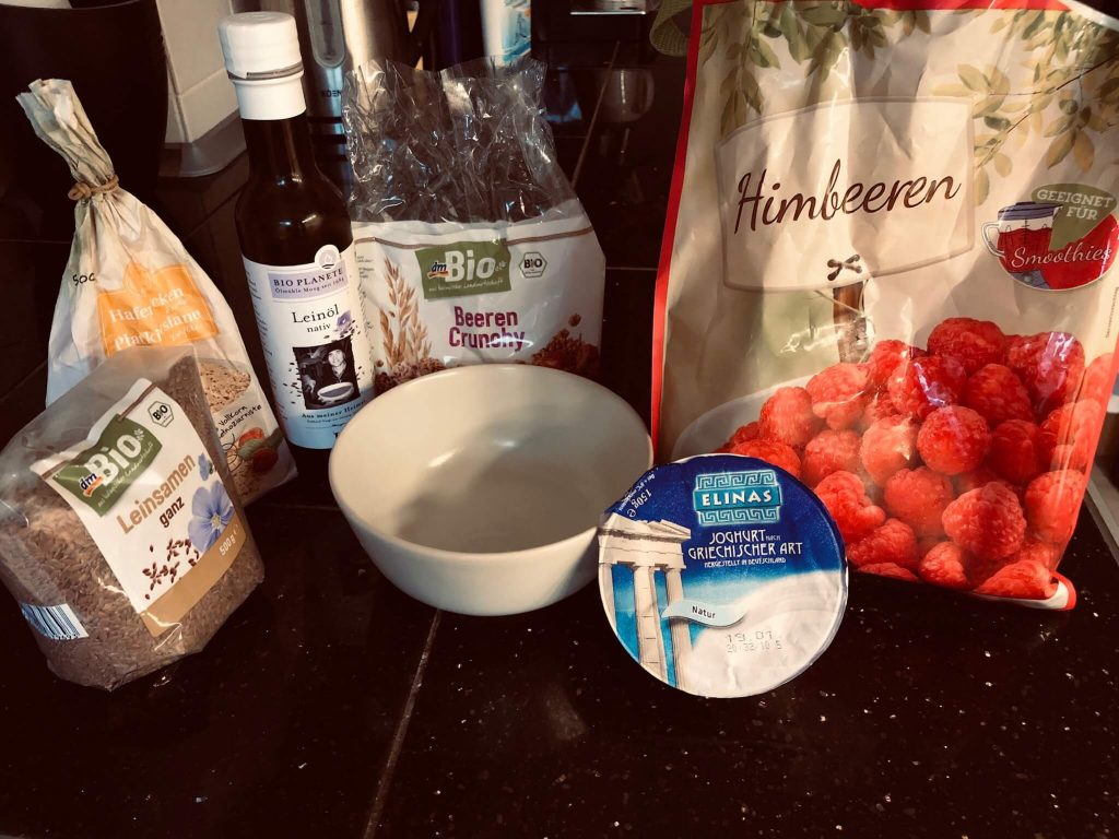 Zutaten für ein gesundes Frühstück